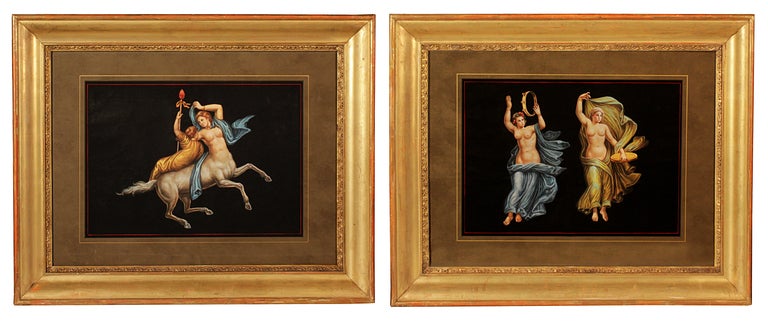 19th century Italian gouaches in the school of Michelangelo Maestri In Excellent Condition In West Palm Beach, FL