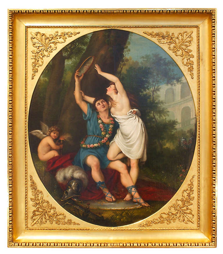 18th Century Italian Paintings by Teodoro Matteini of Angelica and Medoro In Excellent Condition In West Palm Beach, FL