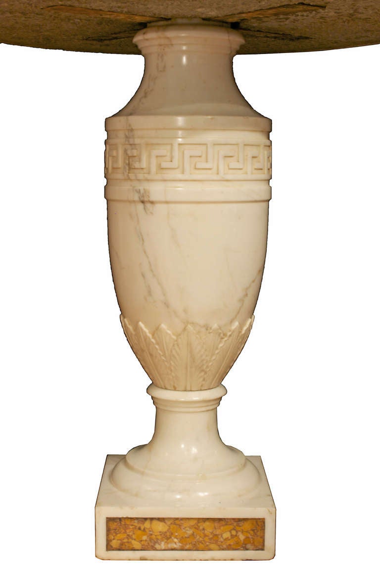 Pair of Italian Mid 19th Century Neoclassical Style Specimen Marble Side Tables