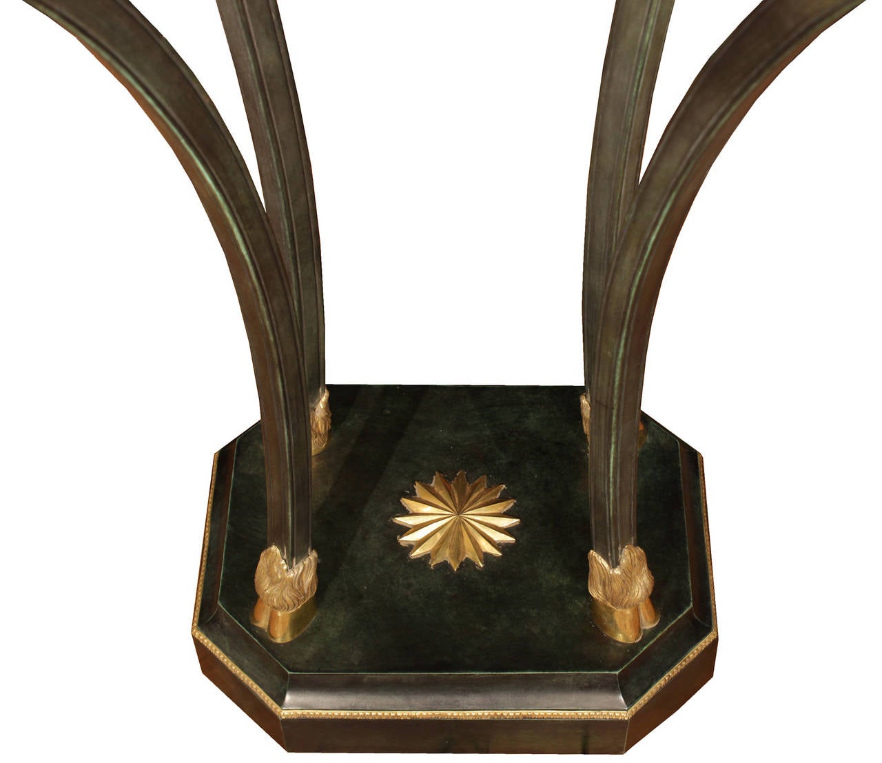 Italian 19th Century Directoire Bronze and Alabastro Fiorito Side Table