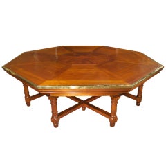 Antique French 19th Century Louis XIV st. Octagonal Dining/Center table