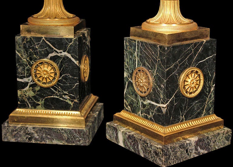 French 1st Empire period circa 1805-1810 patinated bronze urns 2