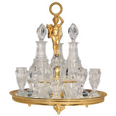 French 19th Century First Empire Period Baccarat Crystal Liquor Set