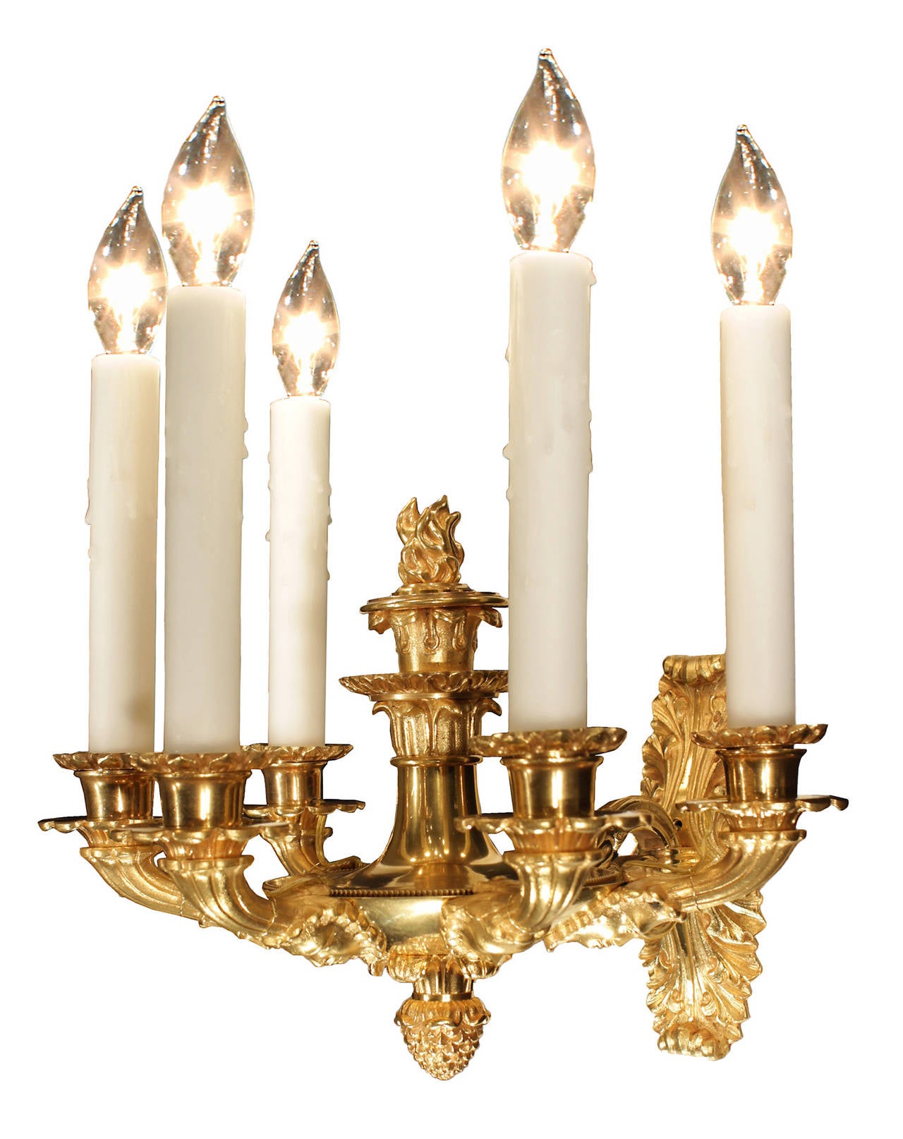 Set of Four French 19th Century Charles X Period Ormolu Sconces 1