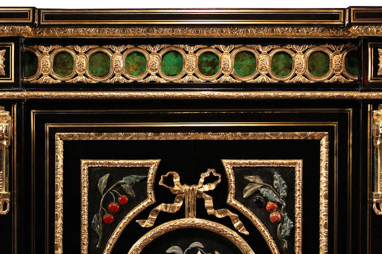French 19th Century Napoleon III Period Boulle Ebony Cabinet 3