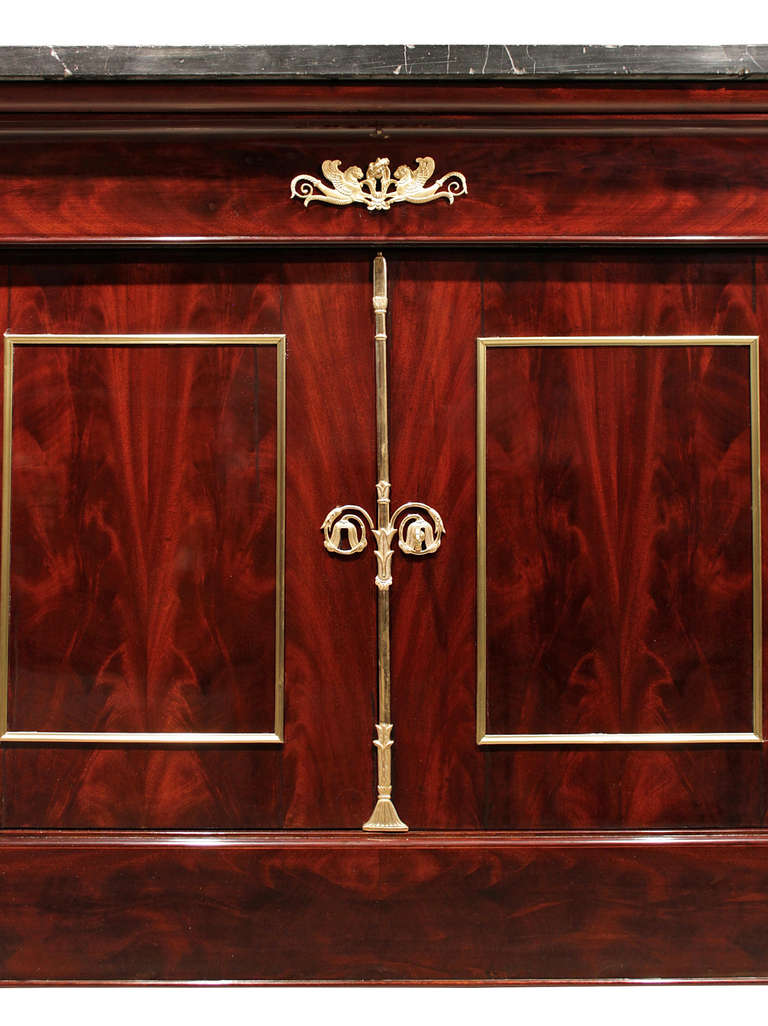 An Early 19th Century French 1st Empire Period Crouch Mahogany and Ormolu Buffet 1