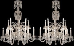 Antique A Pair Of Late 19th Century Waterford Crystal Chandeliers