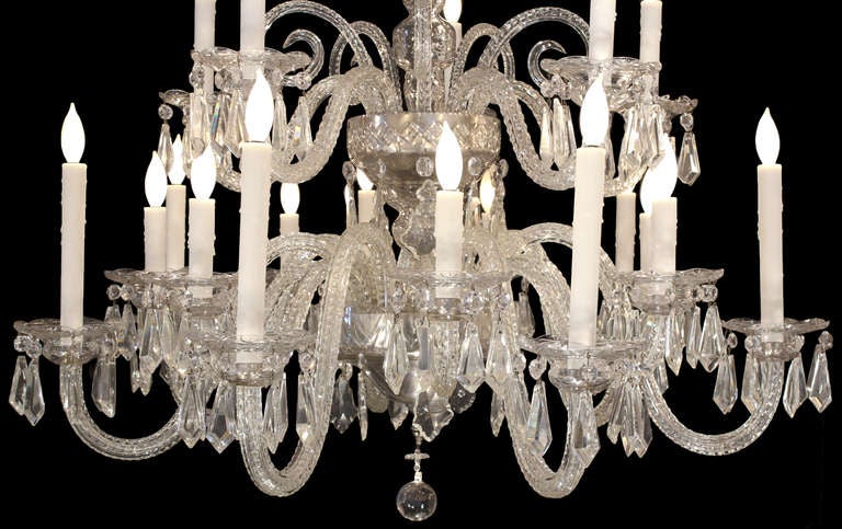 Unknown A Pair Of Late 19th Century Waterford Crystal Chandeliers