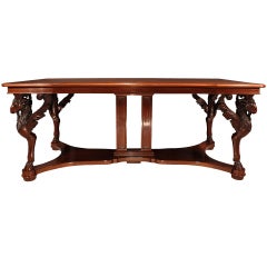 Italian 19th Century Solid Mahogany Center Table 7