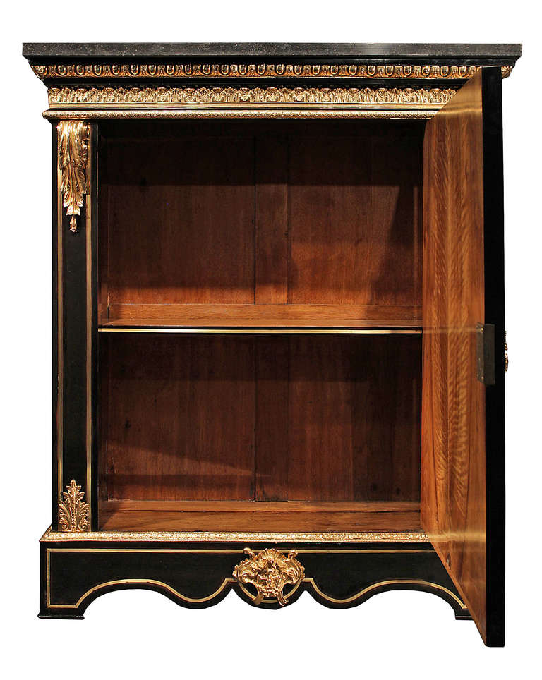 A French Mid 19th Century Louis XIV Style Boulle Cabinet In Excellent Condition In West Palm Beach, FL