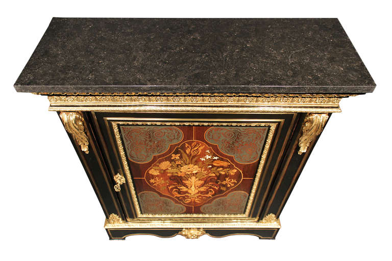 Ormolu A French Mid 19th Century Louis XIV Style Boulle Cabinet