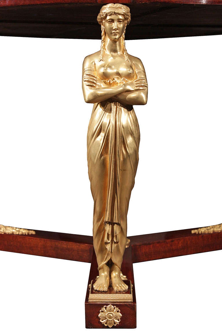 French 19th Century Empire Neo-classical St. Mahogany and Ormolu Center