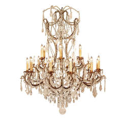 Italian Early 19th Century Louis XV Style Rock Crystal Chandelier 12