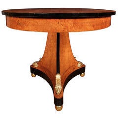 19th Century Neoclassical Style Burl Walnut and Ormolu Center or Side Table 10
