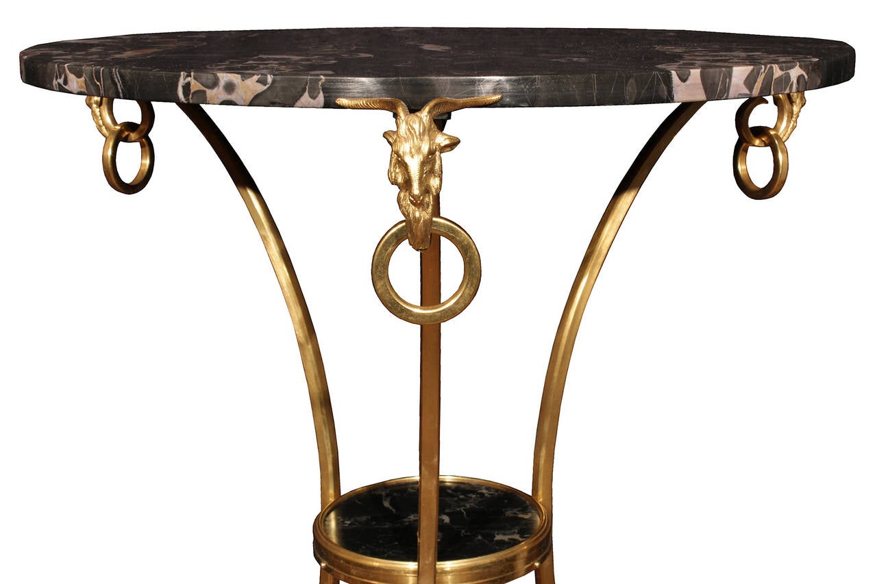 French 19th Century Louis XVI Style Ormolu and Marble Guéridons 1