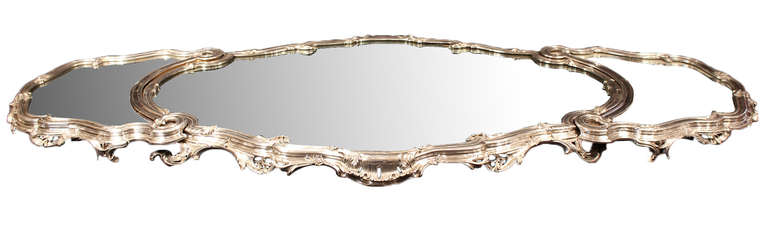 French Silvered Centerpiece, Surtout de Table, stamped Bointaburet a Paris