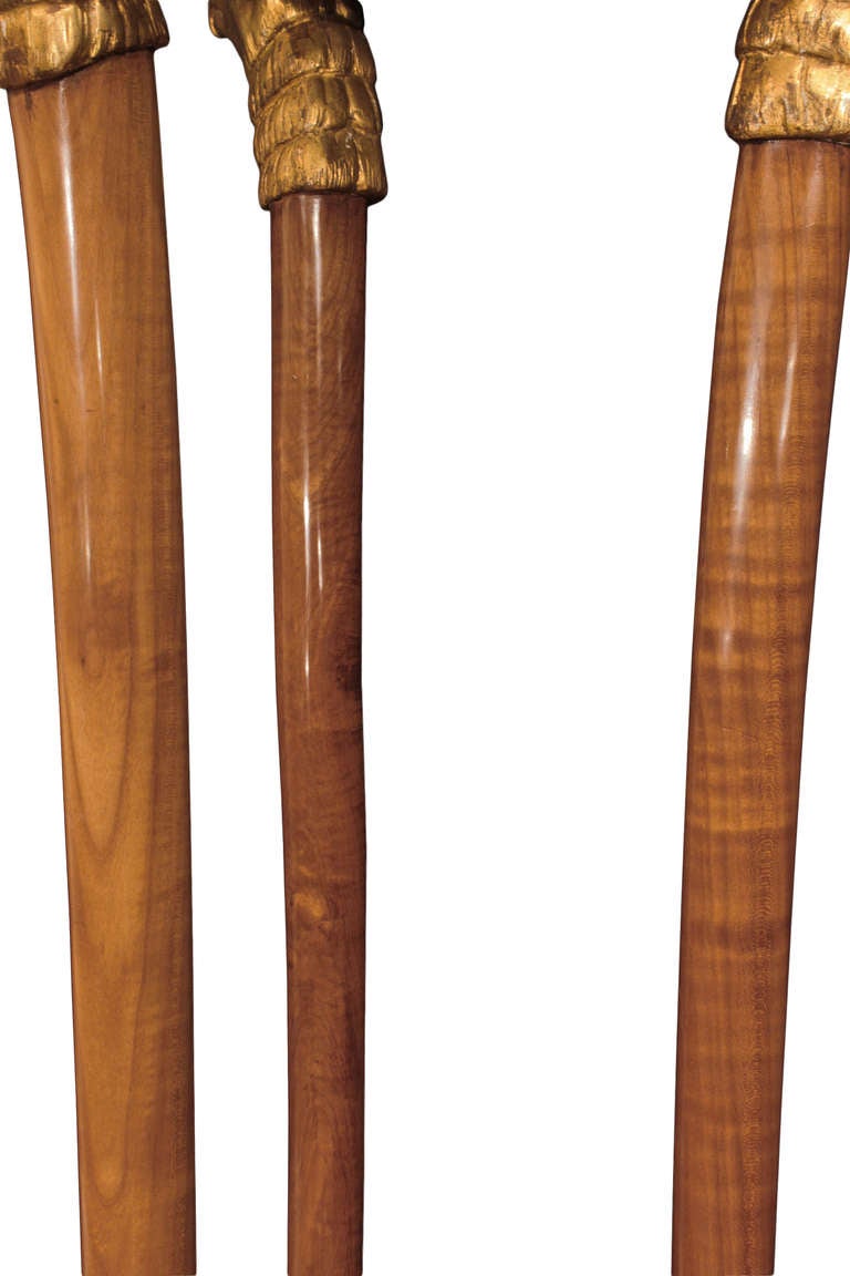 Swedish Pair Of Early 19th Century Baltic Elongated Cherry Pedestals.