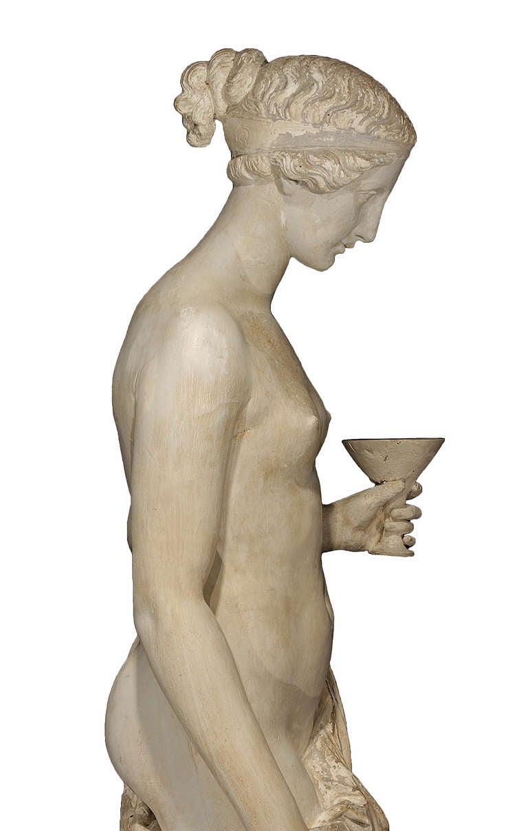 Fine Pair of French 19th Century Classical Seminude Statues