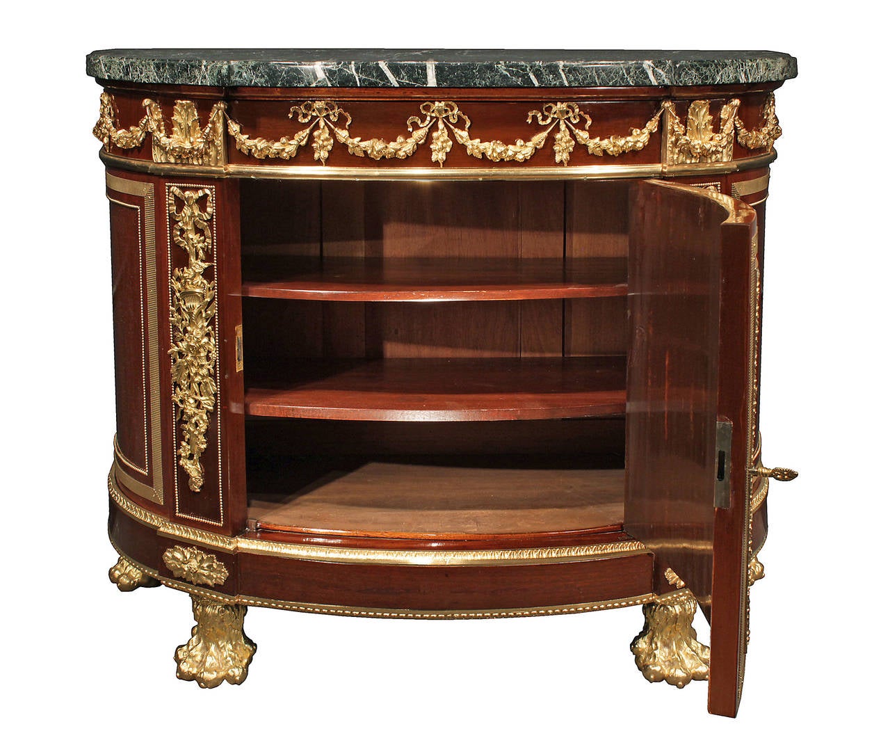 French 19th Century Louis XVI Style Mahogany and Ormolu Commode à Une Porte In Excellent Condition In West Palm Beach, FL