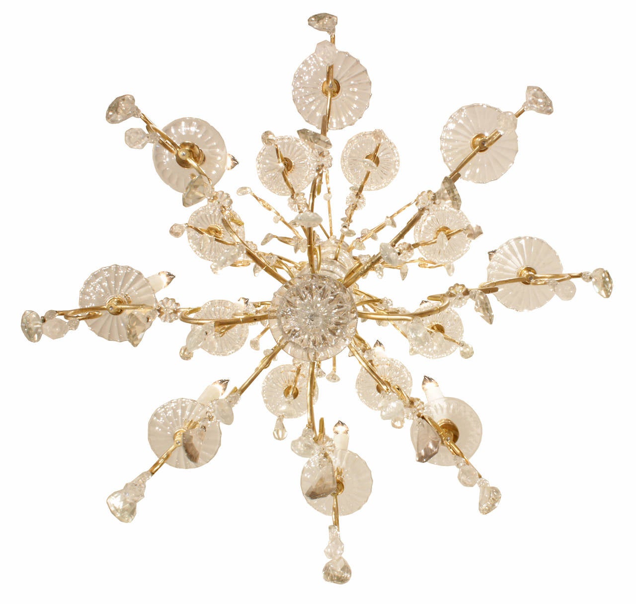 19th Century French 19th century Louis XVI Style Baccarat and Rock Crystal Chandelier