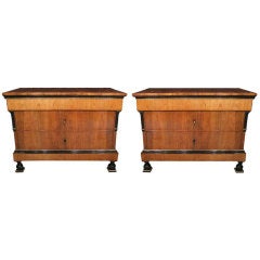 A pair of early 19th century Italian Biedermeier chest