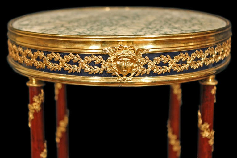 Mahogany French 19th century Louis XVI st. mahogany and ormolu side table