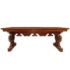 Italian Early 19th Century Solid Walnut Dining Table 12