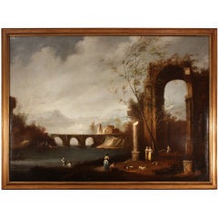 Italian 18th Century Oil On Canvas Within Giltwood Frame 6
