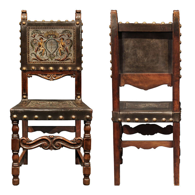 Set of Mid 19th Century Spanish  Walnut Dining Chairs 7