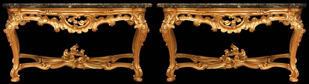 Pair of Late 18th Century Louis XV Style Roman Console Tables 3