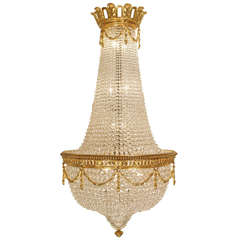 French 19th Century Louis XVI Style Baccarat Crystal and Ormolu Chandelier 12