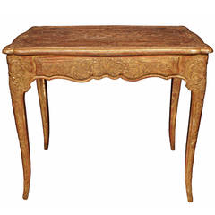 French Late 18th Century Louis XV Period Giltwood Side Table 1