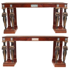 A Pair Of Mid 19th Century Italian Empire St. Consoles 10