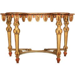 Italian mid 19th century Venetian Lacca Povera console 2