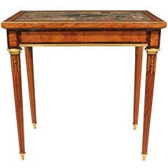 A French mid 19th century Louis XVI st. inlaid with ormolu side table