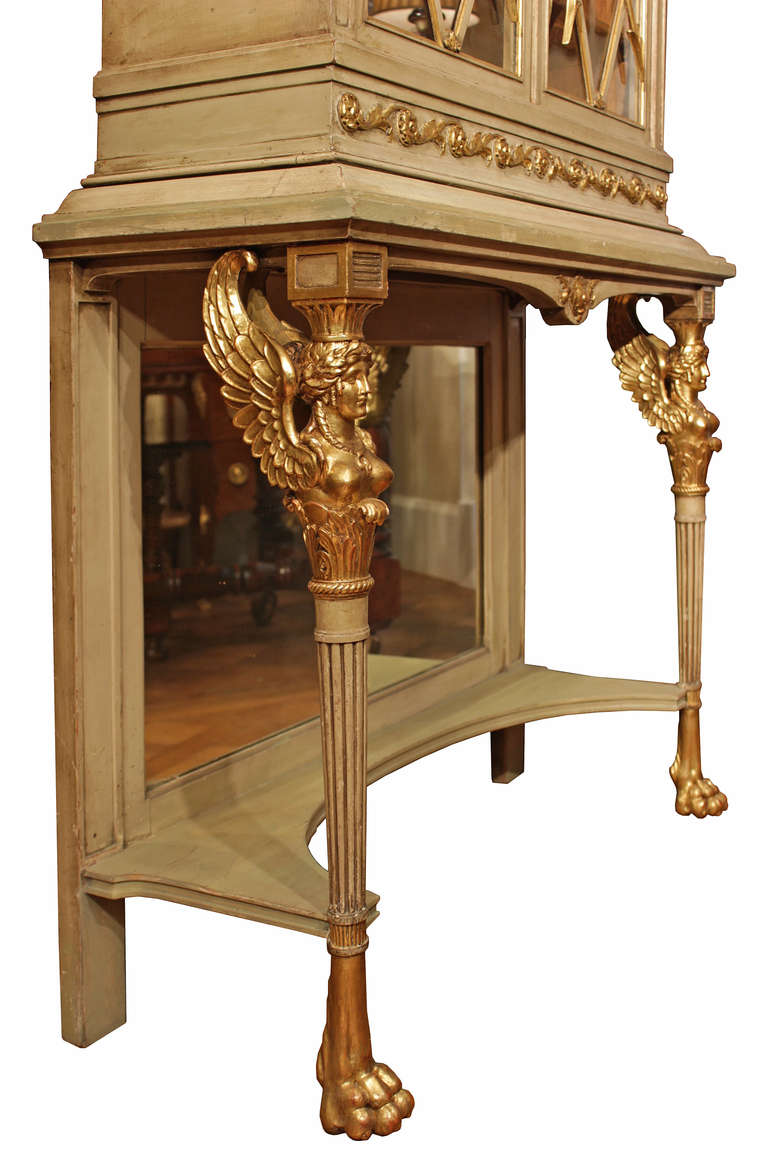  Italian 19th Century Neoclassical, Patinated and Giltwood Vitrine 1
