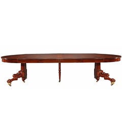 French 19th Century Restauration Period Mahogany Dining Table