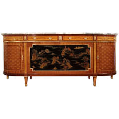 French 19th century Louis XVI Style Tulipwood and Fruitwood Buffet