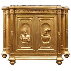 Italian 19th Century Giltwood Venetian Cabinet