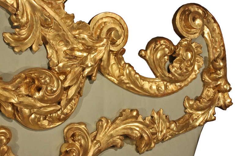 A 19th Century Italian Giltwood Headboard In Excellent Condition In West Palm Beach, FL