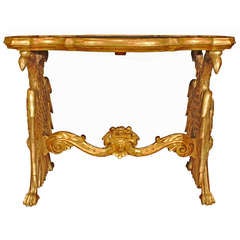 Italian early 18th century Louis XIV period giltwood center table