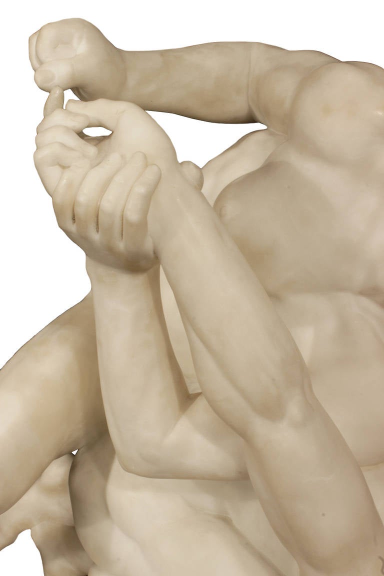 19th Century Italian, Large-Scale, Translucent Marble Sculpture 2