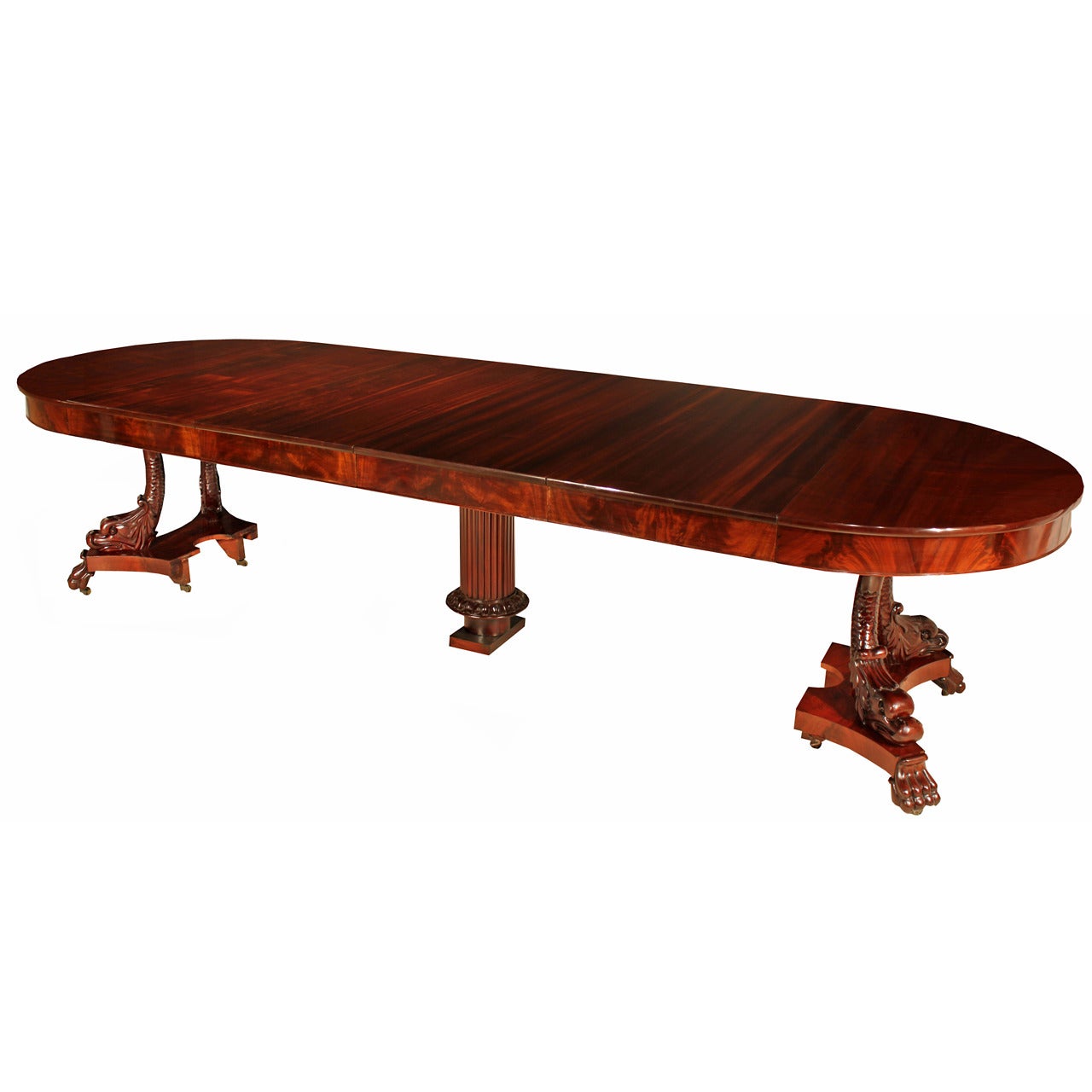 Italian 19th Century Neoclassical Style Mahogany Dining Table