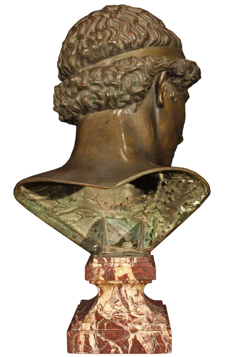 Italian 19th Century Patinated Bronze Sculpture In Excellent Condition In West Palm Beach, FL