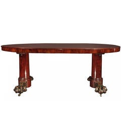 French 19th Century Neoclassical Mahogany and Patinated Bronze Center Table 11