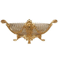 French 19th century Louis XVI st. Baccarat crystal and ormolu centerpiece