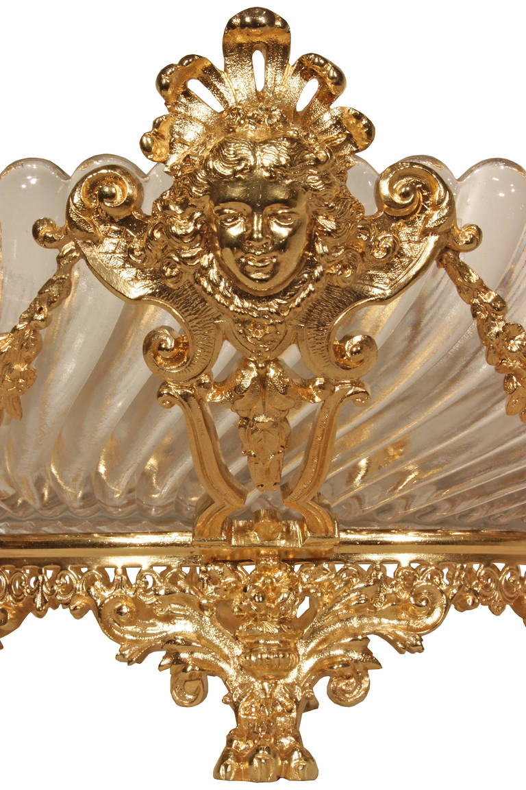 French 19th century Louis XVI st. Baccarat crystal and ormolu centerpiece In Excellent Condition In West Palm Beach, FL