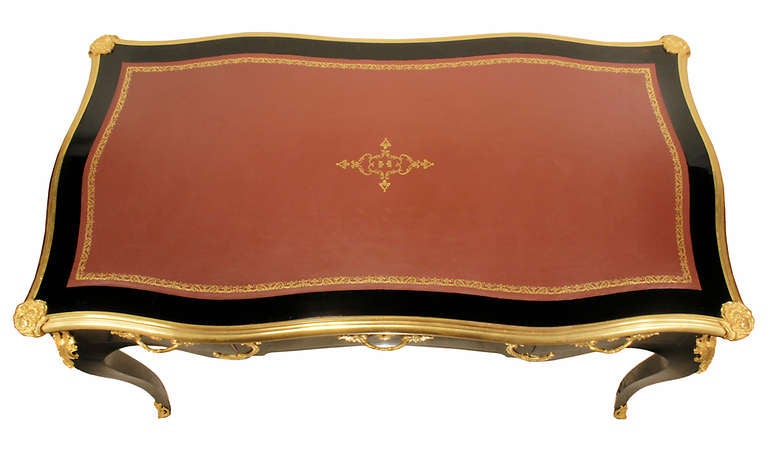 French 19th Century Bureau Plat, signed Rinke In Excellent Condition In West Palm Beach, FL