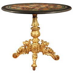 Italian 19th Century Specimen Marble and Giltwood Center Table 5