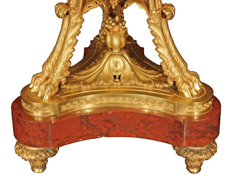 French 19th Century Louis Xvi St. Ormolu and Marble Lamp